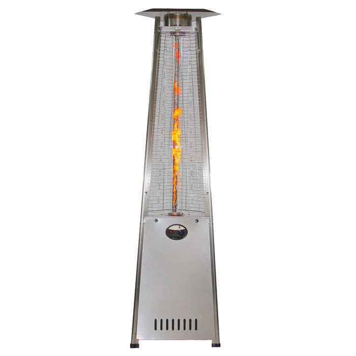 RADtec - 93" Pyramid Flame NG Patio Heater - Stainless Steel - 41,000 BTU