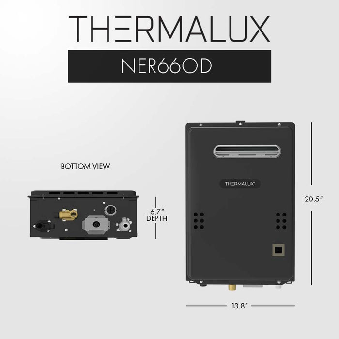 Thermalux (Noritz) - 140,000 BTU - 6.2-GPM - 11.1-GPM - Outdoor Natural Gas Tankless Water Heater