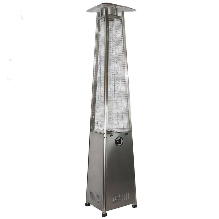 RADtec - 93" Pyramid Flame NG Patio Heater - Stainless Steel - 41,000 BTU