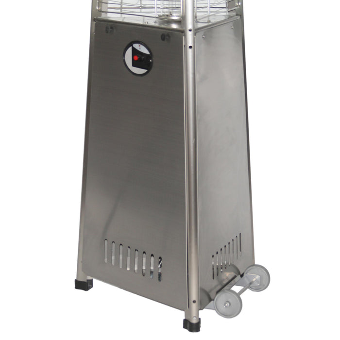 RADtec - 93" Pyramid Flame NG Patio Heater - Stainless Steel - 41,000 BTU