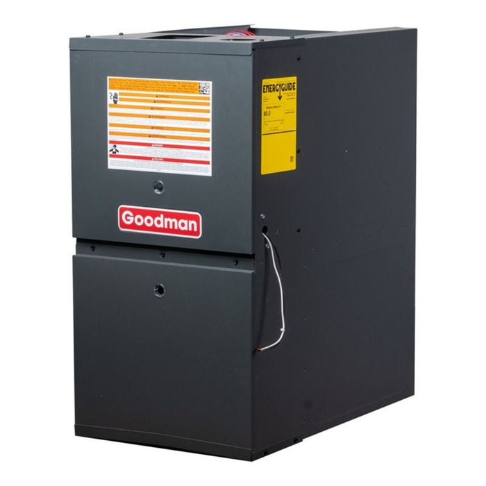 Goodman - 1.5 Ton/40,000 BTU 80% AFUE Gas Furnace and Air Conditioner System Low NOx - Horizontal - 13.4 SEER2 - R32