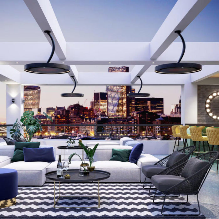 Bromic Heating - Eclipse Electric 24 Inch 600mm Curved Ceiling Pole