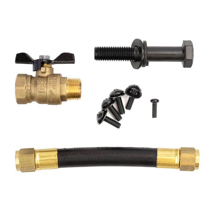Bromic Heating - Bolt and Screw Set With 6" Short Hose for Platinum and Tungsten Smart-Heat Gas Heaters