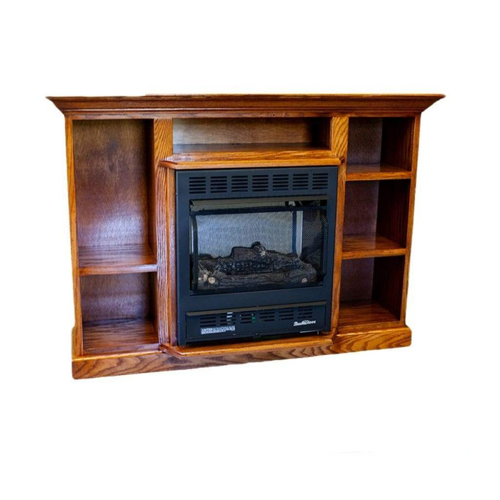 Buck Stove - Model 1127 Prestige Bookcase Mantel - Cherry