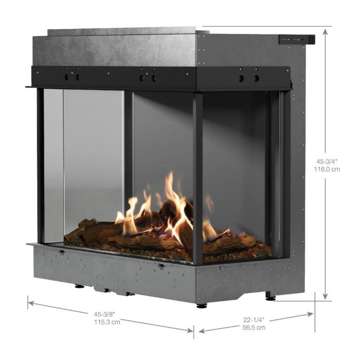 Dimplex - Faber MatriX 3326 Series Three-sided Bay Built-in Gas Fireplace - 42,000 BTU