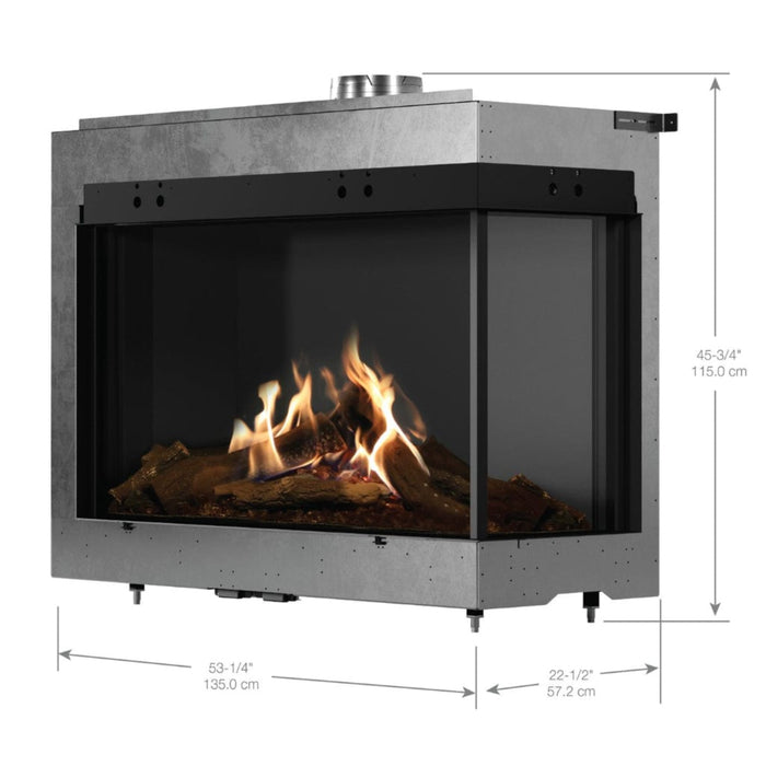 Dimplex - Faber MatriX 4326 Series Two-sided Right-facing Built-in Gas Fireplace- 45,000 BTU