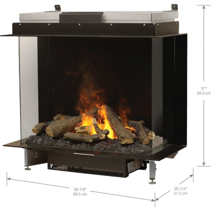 Dimplex - Faber e-MatriX 39" Three-Sided Bay View Built-in Water Vapor Electric Fireplace