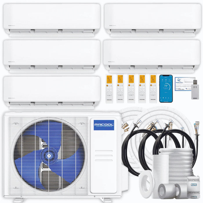 MRCOOL - DIY 5th Generation- 36,000 BTU 5-Zone Ductless Mini-Split Air Conditioner and Heat Pump - SEER 23 - (9K + 9K + 9K + 9K) - 230V