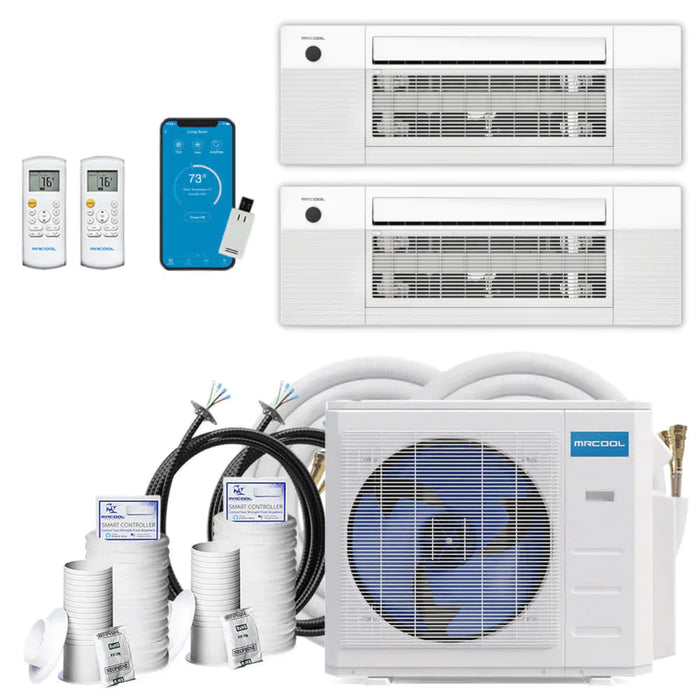 MRCOOL - DIY - 4th Generation - 18,000 BTU 2-Zone Ductless Mini Split AC and Heat Pump - 21 SEER (9K + 12K)  - 230V