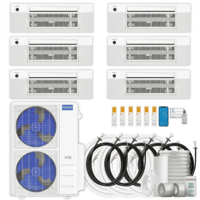 MRCOOL - DIY 5th Generation- 55,000 BTU 6-Zone Ductless Mini Split AC and Heat Pump with Ceiling Cassettes - SEER 22 (12K + 12K + 12K + 12K + 12K + 12K) - 230V