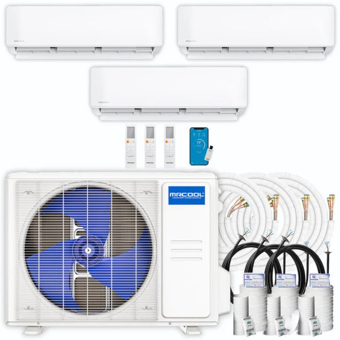 MRCOOL - DIY 5th Generation - 18,000 BTU 3-Zone Mini Split Air Conditioner and Heat Pump - SEER2 24 - (6K + 9K + 9K) - 230V