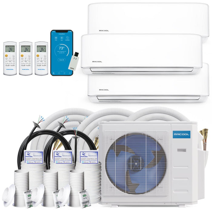MRCOOL - DIY 5th Generation - 18,000 BTU 3-Zone Mini Split Air Conditioner and Heat Pump - SEER2 24 - (6K + 9K + 9K) - 230V