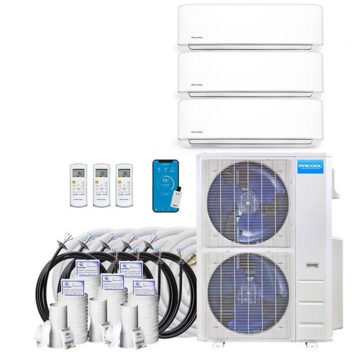 MRCOOL - DIY 5th Generation - 36,000 BTU 3-Zone Mini Split Air Conditioner and Heat Pump - SEER2 23 - (6K + 6K + 18K)  - 230V