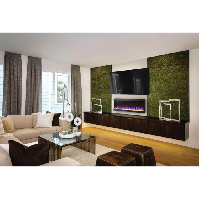 Napoleon - Trivista Pictura 50" 3-Sided Wall Hanging Electric Fireplace - 5,000 BTU