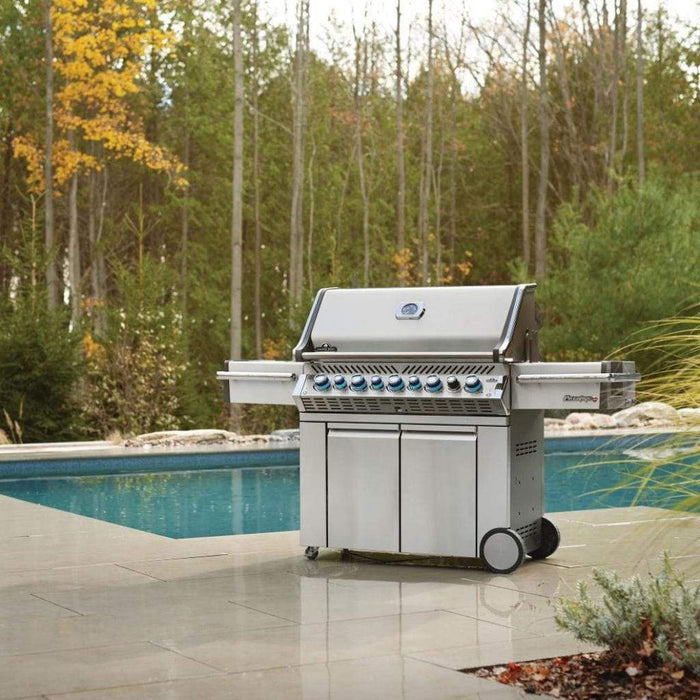 Napoleon - 77" Prestige PRO 665 Freestanding Gas Grill with Infrared Rear Burner and Infrared Side Burners - 99,000 BTU