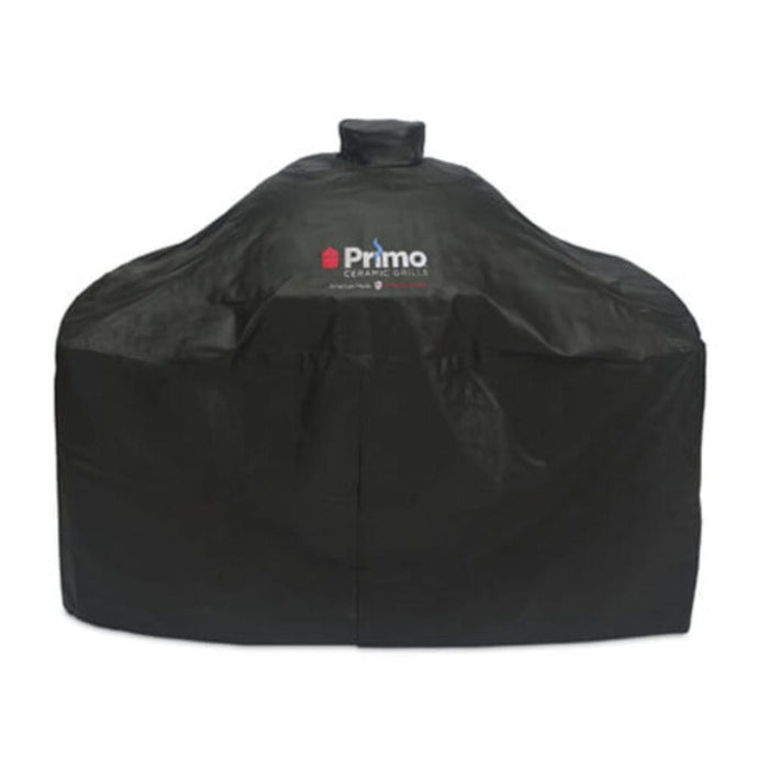 Primo - Grill Cover for Oval Series in Cart with SS Side Tables or Cypress Compact Table, and in Cypress Table