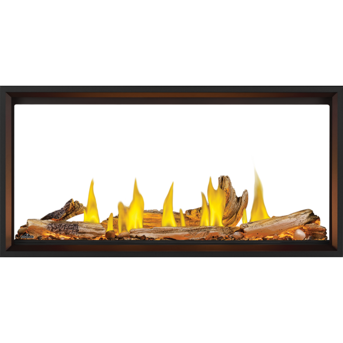 Napoleon - Tall Vector with Luminous Logs 62" Linear Direct Vent Gas Fireplace - 36,000 BTU