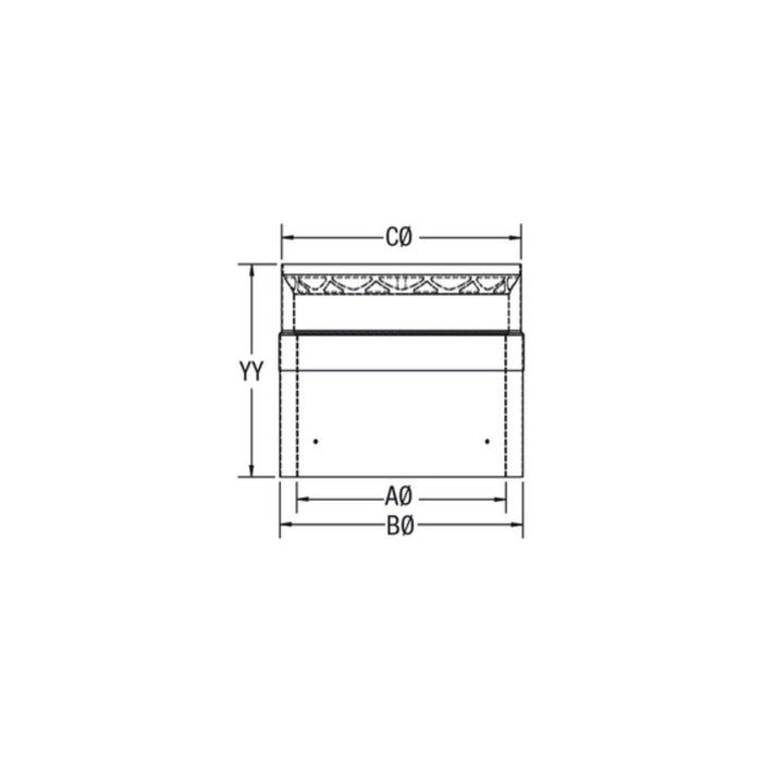 Drolet - 6" x 6"L Vortex Double Wall Slip Section