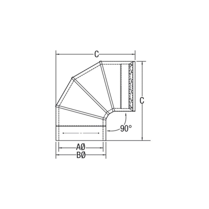 Drolet - 90° Elbow 6" Vortex Double Wall