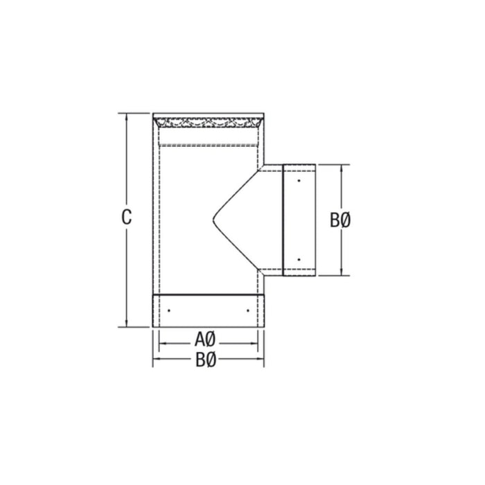 Drolet - 6" Vortex Double Wall Tee with Cap