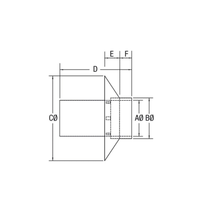Drolet - 6" Vortex Double Wall Masonry Adapter