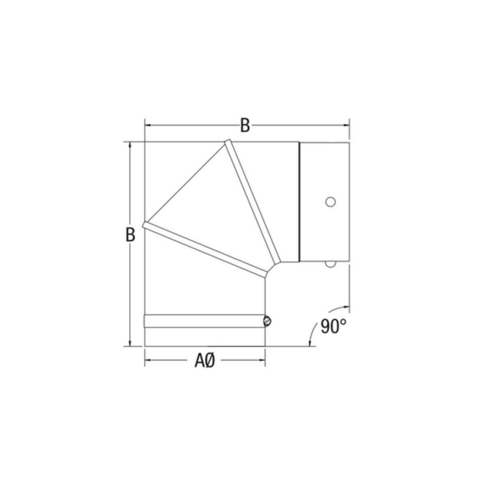 Drolet - 4" X 90° Pellet Elbow (Unpainted)