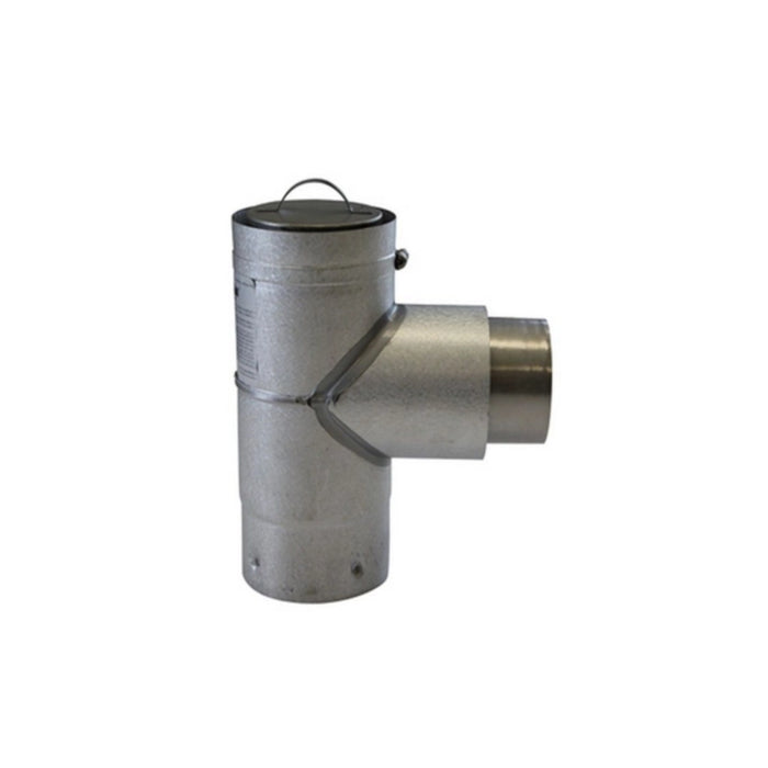 Drolet - 3" Pellet Stove Adapter Tee with Cap (Unpainted)
