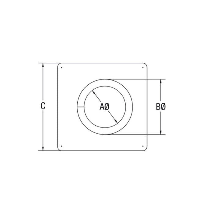 Drolet - 4" Flashing: 7/12 - 12/12 Roof Pitch