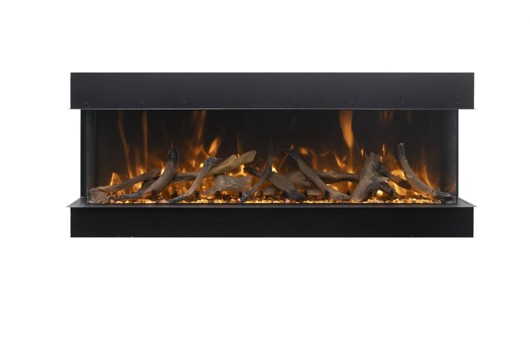 Amantii - True View Extra Tall & Extra Long Smart Indoor / Outdoor 3 Sided Built-in Electric Fireplace