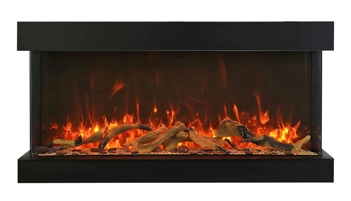 Amantii - True View Extra Tall & Extra Long Smart Indoor / Outdoor 3 Sided Built-in Electric Fireplace