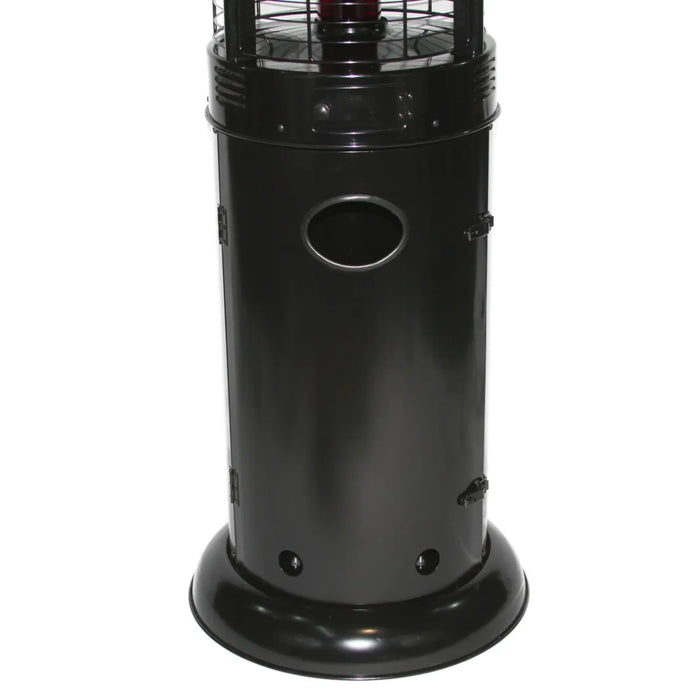 RADtec - 80" Ellipse Flame Propane Patio Heater - Black/Clear Glass - 41,000 BTU