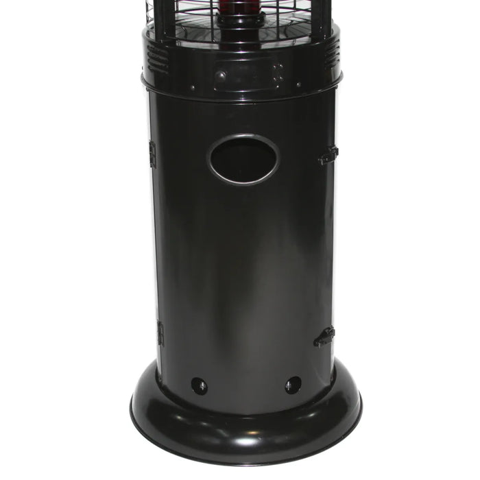 RADtec - 80" Ellipse Flame Propane Patio Heater - Black/Ruby Glass - 41,000 BTU