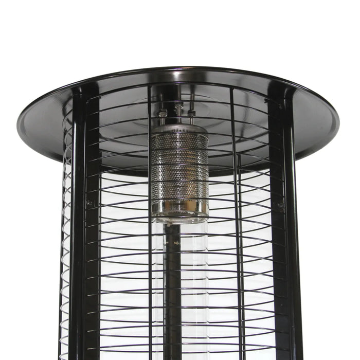 RADtec - 80" Ellipse Flame Propane Patio Heater - Black/Clear Glass - 41,000 BTU