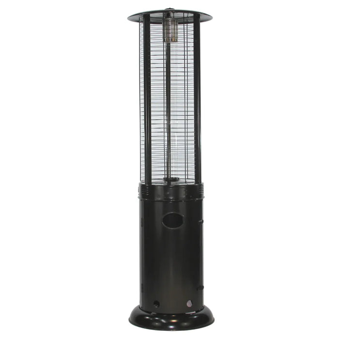 RADtec - 80" Ellipse Flame Propane Patio Heater - Black/Clear Glass - 41,000 BTU