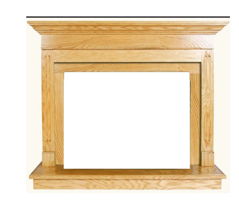 Buck Stove - Model 34 Contemporary Corner Mantel - Light Oak