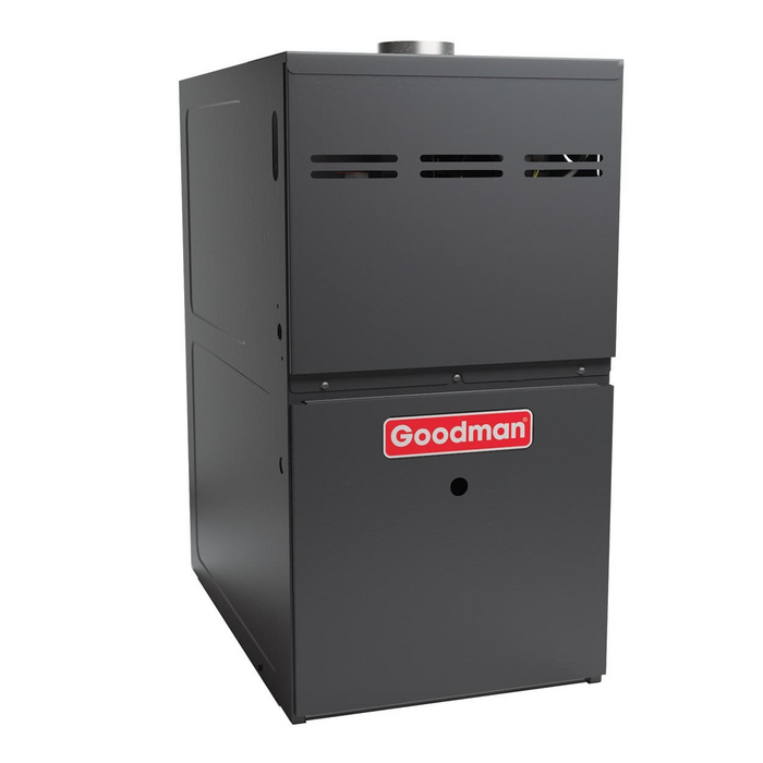 Goodman - 80,000 BTU 80% AFUE Multi-Speed Gas Furnace Ultra Low NOx California Model - Upflow/Horizontal - Single Stage - 115V