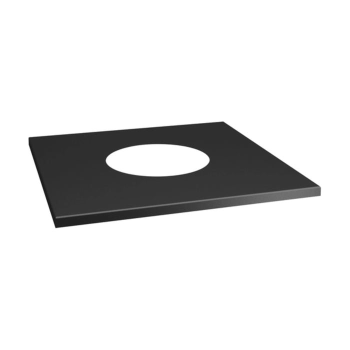 Drolet - Black Square Wall Trim Collar - 7"Ø