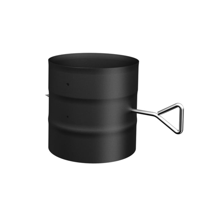 Drolet - Black Single Wall Pipe Section with Damper 6"Ø
