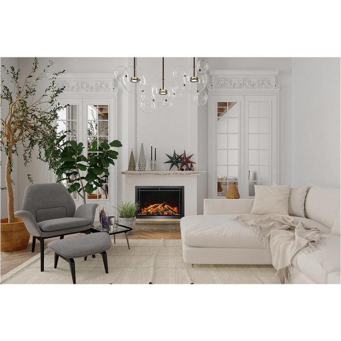 Amantii - Traditional Lumina 38-Inch Built-In Indoor/Outdoor Smart Electric Firebox Insert