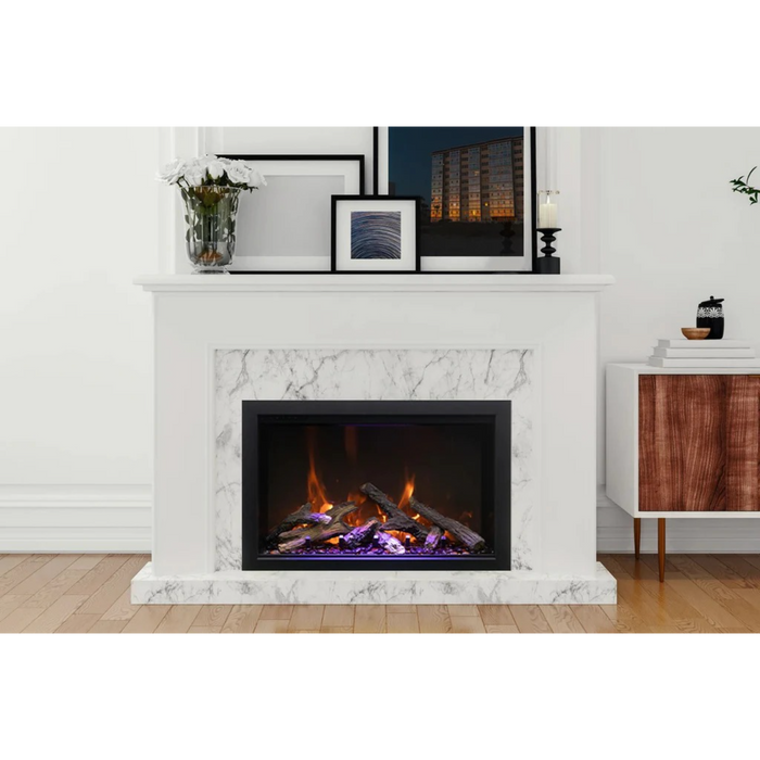 Amantii - Traditional Lumina 38-Inch Built-In Indoor/Outdoor Smart Electric Firebox Insert