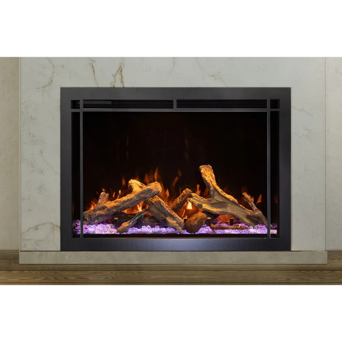 Amantii - Traditional Lumina 38-Inch Built-In Indoor/Outdoor Smart Electric Firebox Insert