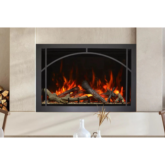 Amantii - Traditional Lumina 38-Inch Built-In Indoor/Outdoor Smart Electric Firebox Insert