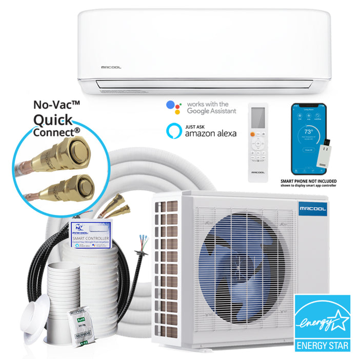 MRCOOL - DIY 4th Generation E Star - 12,000 BTU - SEER 22 - Ductless Mini-Split Complete Heat Pump System - 115V