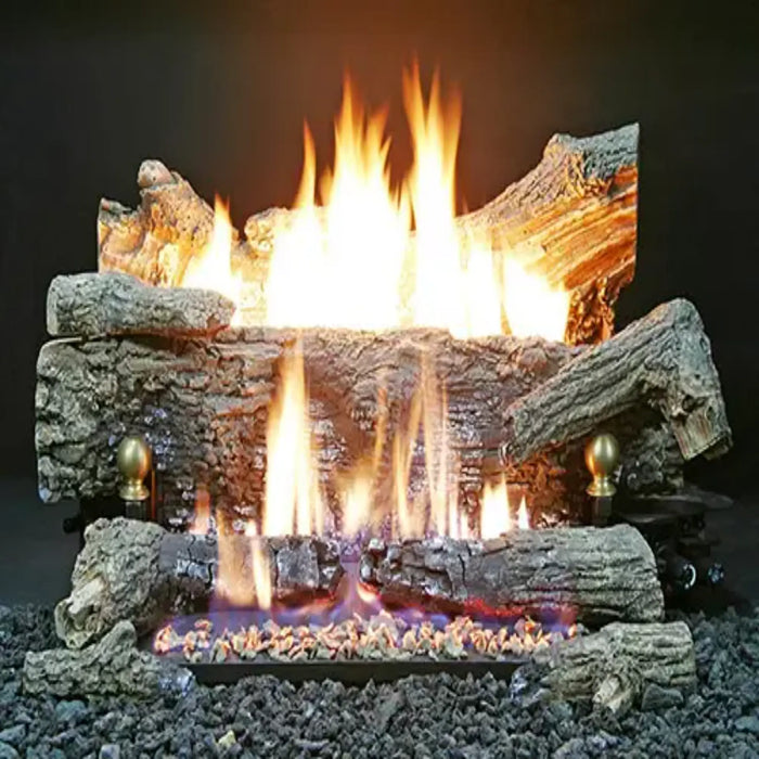 Buck Stove - 30-Inch Ember Vision Oak Series 200 Ventless Gas Log Set - EV200