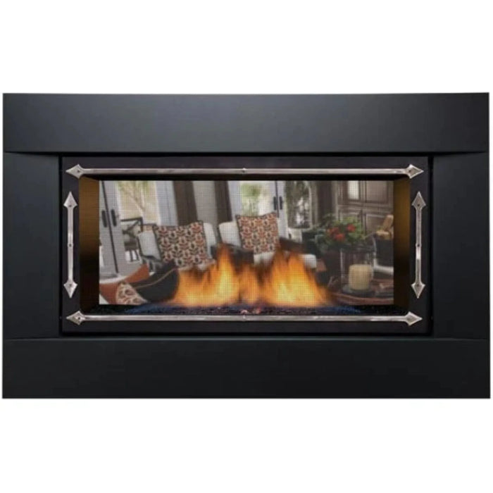 Sierra Flame - Stanford-36" Deluxe See-Thru Direct Vent Linear Fireplace - LP 20,000 BTU