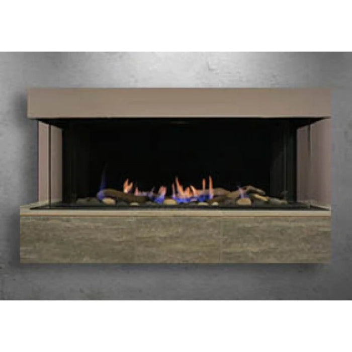 Sierra Flame - Stanford- 58" Three Sided Gas Fireplace - LP 40,000 BTU