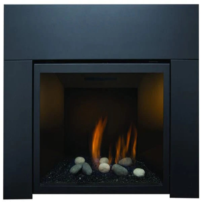 Sierra Flame - Stanford- 30" Deluxe Direct Vent Insert w/ Ceramic Brick Panels & Log set - LP 26,000 BTU