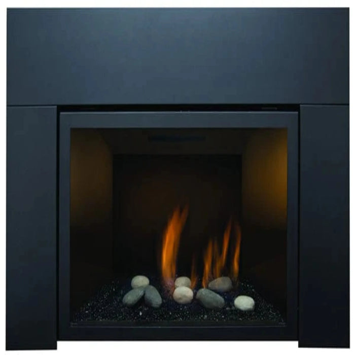 Sierra Flame - Stanford- 30" Deluxe Direct Vent Insert w/ Ceramic Brick Panels & Log set - NG 26,000 BTU