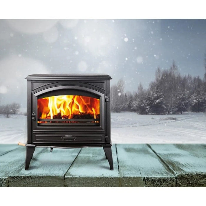 Sierra Flame - Stanford- Wood Burning Stove, Cast Iron, Black Colour Finish