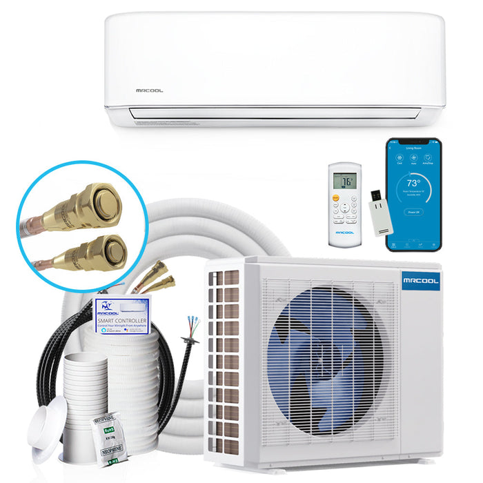 MRCOOL - DIY 4th Generation E Star - 18,000 BTU - SEER 22 - 4th Gen Ductless Mini Split Complete Heat Pump System - 230V